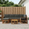 Ensemble de canapés d'extérieur 7 pcs Naturel et Anthracite 626306626306