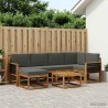 Ensemble de canapés d'extérieur 7 pcs Naturel et Anthracite 626306626306