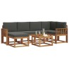 Ensemble de canapés d'extérieur 7 pcs Naturel et Anthracite 626307626307