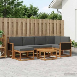 Ensemble de canapés d'extérieur 7 pcs Naturel et Anthracite 626309626309