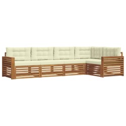 Ensemble de canapés d'extérieur 5 pcs Naturel et Crème 626310626310