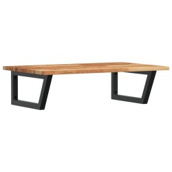 Étagère de vasque murale acier et bois massif d'acacia 626312626312