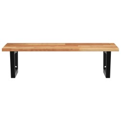Étagère de vasque murale acier et bois massif d'acacia 626312626312