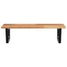 Étagère de vasque murale acier et bois massif d'acacia 626312626312