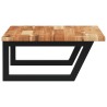 Étagère de vasque murale acier et bois massif d'acacia 626312626312