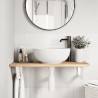 Étagère de vasque murale acier et bois massif d'acacia 626313626313