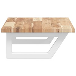 Étagère de vasque murale acier et bois massif d'acacia 626313626313