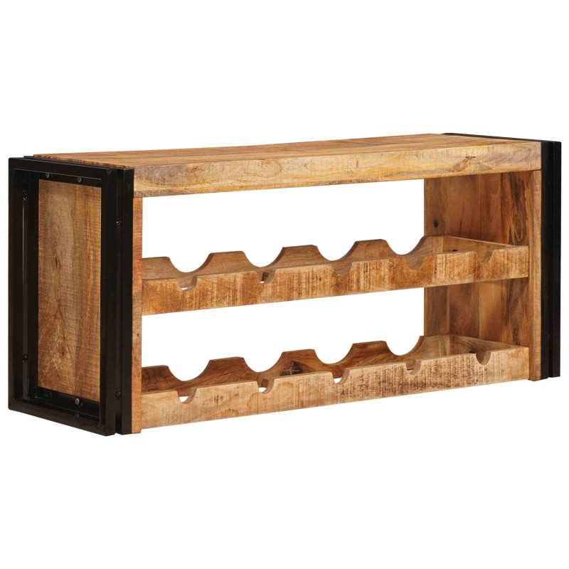 Étagère à vin 100 x 45 x 33 cm Bois de mangue brut solide 626314626314