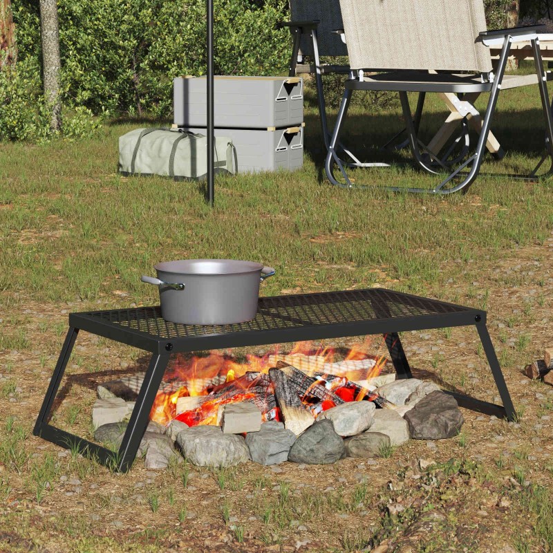 Gril de camping pliable Noir 58 x 31 x 2 cm Acier allié 626316626316
