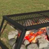 Gril de camping pliable Noir 58 x 31 x 2 cm Acier allié 626316626316