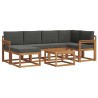 Ensemble de canapés d'extérieur 7 pcs Naturel et Anthracite 626321626321
