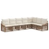 Ensemble de canapé de jardin 7 pcs Beige polyrotin 626322626322