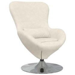 Fauteuil œuf Crème Velours 626323626323