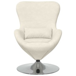Fauteuil œuf Crème Velours 626323626323