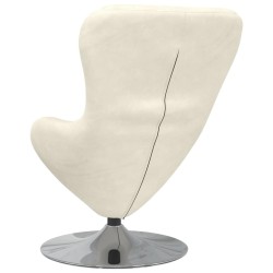 Fauteuil œuf Crème Velours 626323626323
