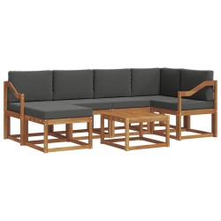 Ensemble de canapés d'extérieur 7 pcs Naturel et Anthracite 626328626328