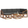 Ensemble de canapés d'extérieur 7 pcs Naturel et Anthracite 626328626328