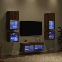 Meubles TV muraux 8 pcs Chêne artisanal Bois d'ingénierie 626331626331