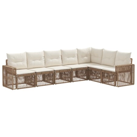 Ensemble de canapé de jardin 7 pcs Beige et blanc crème 626332626332