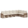Ensemble de canapé de jardin 7 pcs Beige et blanc crème 626332626332