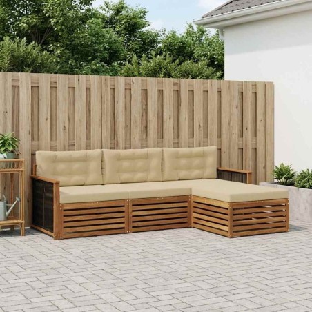 Ensemble de canapés d'extérieur avec coussin Naturel et Beige 626337626337