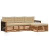 Ensemble de canapés d'extérieur avec coussin Naturel et Beige 626337626337