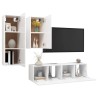 Ensemble de meubles TV 4 pcs Blanc Bois d'ingénierie 626338626338