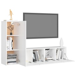 Ensemble de meubles TV 3 pcs Blanc Bois d'ingénierie 626339626339