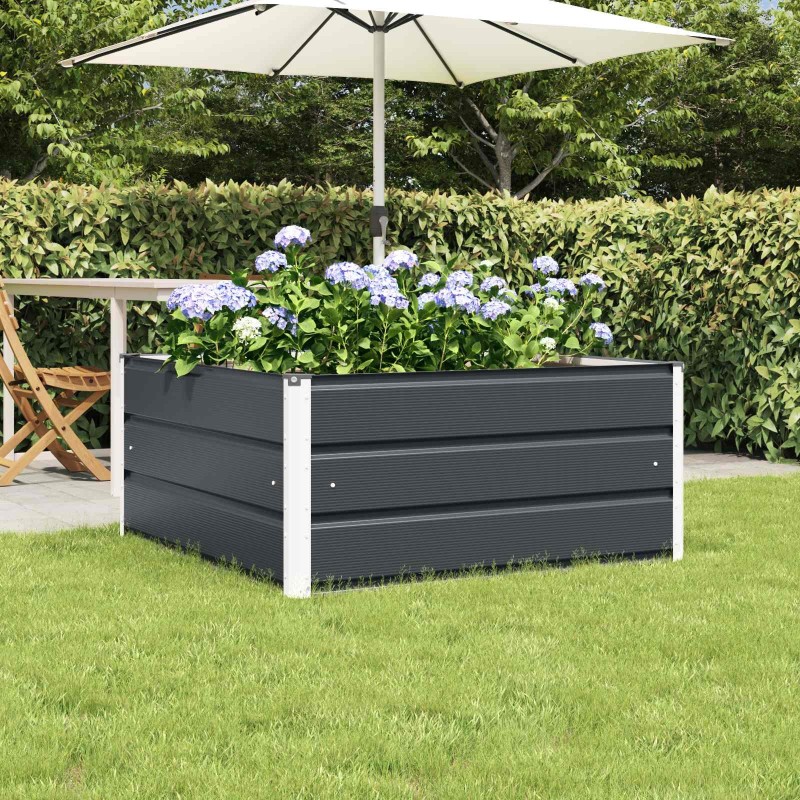 Jardinière Anthracite 100 x 100 x 45 cm Acier 626342626342