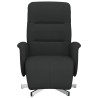 Fauteuil inclinable avec repose-pieds noir tissu 626343626343