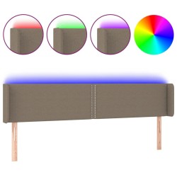Tête de lit à LED Taupe 203x16x78/88 cm Tissu 626344626344