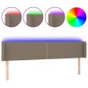 Tête de lit à LED Taupe 203x16x78/88 cm Tissu 626344626344