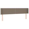 Tête de lit à LED Taupe 203x16x78/88 cm Tissu 626344626344