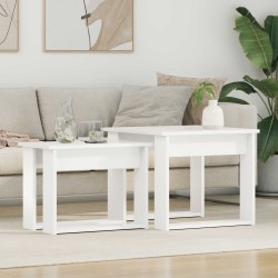Ensemble de tables basses 2 pcs Blanc Bois d'ingénierie 626345626345
