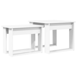 Ensemble de tables basses 2 pcs Blanc Bois d'ingénierie 626345626345