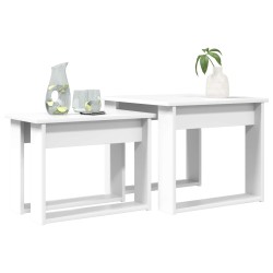 Ensemble de tables basses 2 pcs Blanc Bois d'ingénierie 626345626345