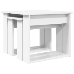 Ensemble de tables basses 2 pcs Blanc Bois d'ingénierie 626345626345