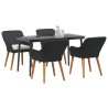 Ensemble de salle à manger pour jardin 5 pcs Noir polyrotin 626346626346