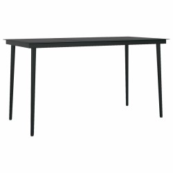 Ensemble de salle à manger pour jardin 5 pcs Noir polyrotin 626346626346
