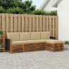 Ensemble de canapés d'extérieur 5 pcs Naturel et Beige 626348626348