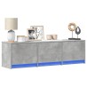 Meuble TV avec LED Béton 140 x 34 x 40 cm Bois d'ingénierie 626360626360