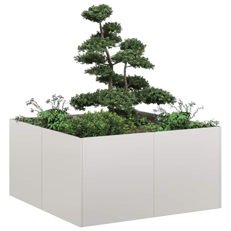 Jardinière 80x80x40 cm acier inoxydable 626362626362