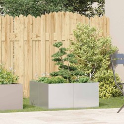 Jardinière 80x80x40 cm acier inoxydable 626362626362