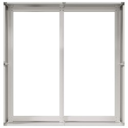 Jardinière 80x80x40 cm acier inoxydable 626362626362