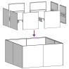 Jardinière 80x80x40 cm acier inoxydable 626362626362