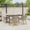 Ensemble de salle à manger pour jardin 5 pcs Gris clair 626363626363