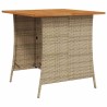 Ensemble de canapé de jardin 6 pcs avec coussins en forme de L beige résine tressée 626365626365