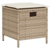Ensemble de canapé de jardin 6 pcs avec coussins en forme de L beige résine tressée 626365626365