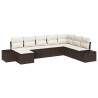 Ensemble de canapé de jardin avec coussin 8 pcs polyrotin 626366626366