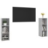 Meubles TV 2 pcs Gris béton 107x35x37 cm Bois d'ingénierie 626370626370